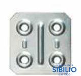 PIASTRINA QUADRATA 4 FORI 4X4 ART 57