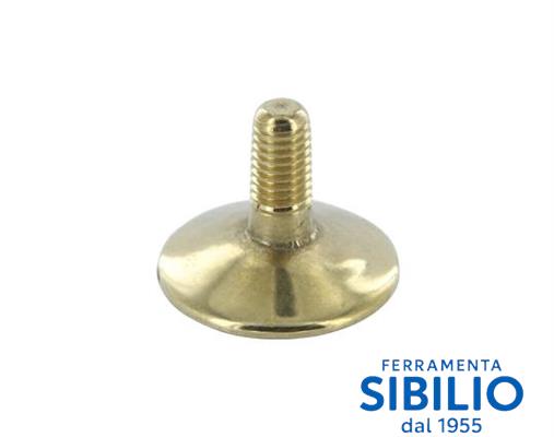 PIEDE LIVELLATORE OTTONE FISSI A/102 DA 12MA X 50 C/GOMMA