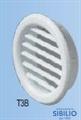 GRIGLIA PVC T3B S/RETE TONDA F.32 D.40 DA INCASSO