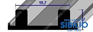 PROFILI GUIDA CRISTALLI INF. ARGENTO 5700 ASTA=MT 4