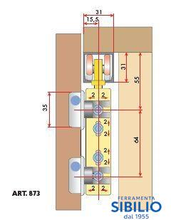 SCORREVOLE ART 873 P/ANTE A LIBRO MULTIPLE
