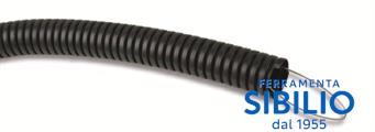 TUBO CORRUGATO NERO MM.25 C/FILO   60615   ROTOLO= 50 MT