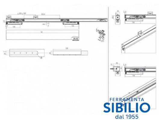 KIT 0600/80 SCORR.P/PORTE A FILO KG 80/120 KOBLENZ
