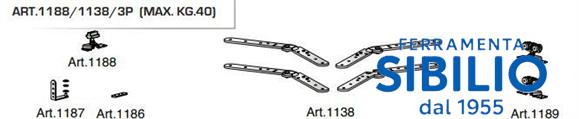 KIT PER PORTA A FISARMONICA DA 1/3 PORTE 1188/1138/3P
