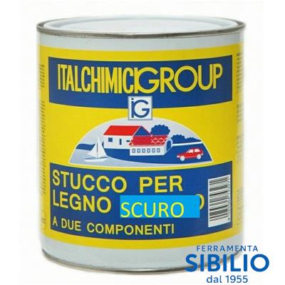 STUCCO P/LEGNO SCURO+INDURITORE ML 750 A/72610 ITALCHIMICI