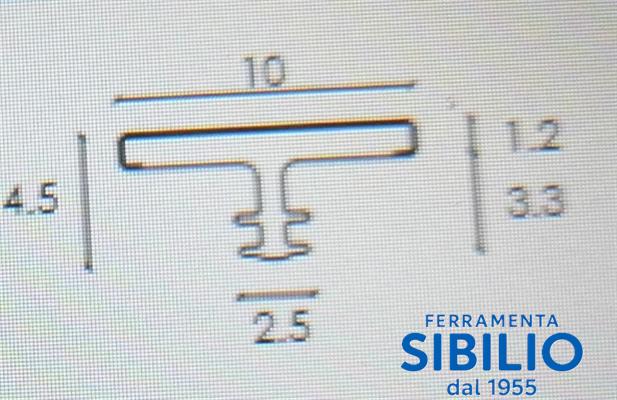 PROFILO a T 10/10 SATINATO A/110/10/la01