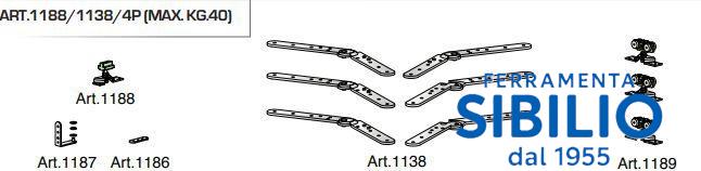 KIT PER PORTE K.0223.1  EX 1188/1138/4 A FISARMONICA DA 4 PO