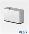 PIEDE QUADRATO  25X60 H.72 PVC ALLUMINIO P40\000001