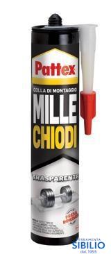 PATTEX MILLE CHIODI TRASPARENTE GR.310 1948309 cartuccia