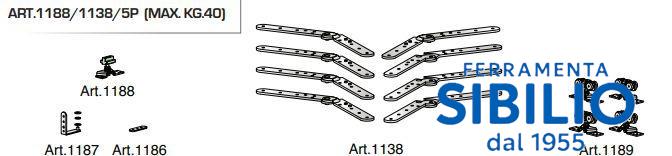 KIT PER PORTE A FISARM.DA 1/5 porte k.0222.1  11888/1138/5p