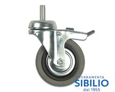 RUOTE TBBF/7 125 PERNO GIREV 12X30 C/FRENO TRANSPORT 9558591