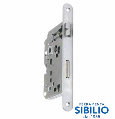 B005795034 A1 SERRATURE B/TONDO  DA 50 DOPPIO QUADRO CROMATO OPACO S/G