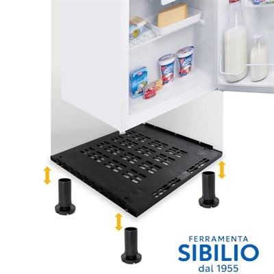 BASE PER FRIGO PVC NERA+PIEDE H100