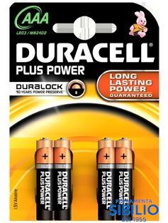 BATTERIA PLUS POWER MINISTILO CF PZ 4  MN2400GB4  DURACELL