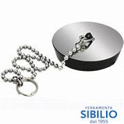 TAPPO IN GOMMA DA 52 inox C/CATENINA DA 35 MM 4880ss5235