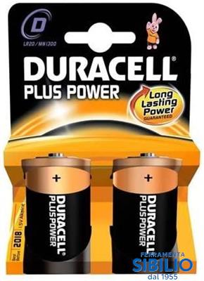 BATTERIA PLUS POWER TORCIA  CF=pz 2  mn1400gb2  DURACELL