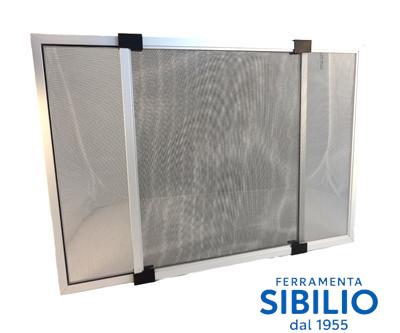 ZANZARIERA C/TELAIO REGOLABILE 50X40 CM ARGENTO