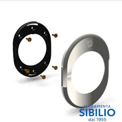 KIT PIASTRINA 4300KCL 62x82 c/foro D.46 ot.ne CR/LUCIDO