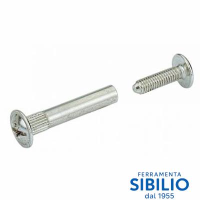 GIUNZIONE P/MOBILI TUBETTO 30MM  C/VITI MA.4X16 F.N  A/037003007