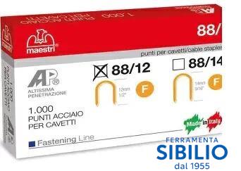 PUNTE MAESTRI 88/12 P/CAVETTI CF=PZ 1000   1102005