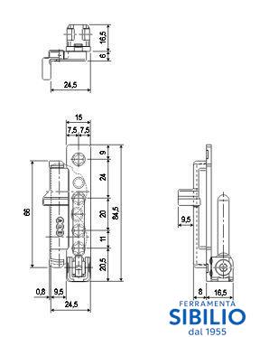 A5080405DX F2 PARTE TELAIO CERN 2F34 A12 B18 DX SIMM