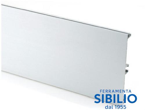 ZOCCOLATURA H cm.12 ALLUMINIO LISCIA SAT  DA MT 4 36022002