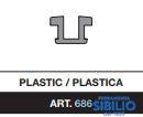 BINARI ART 686/N NERO PVC ASTA DA MT 3 S.LEADER