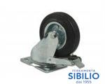 RUOTE BASE GIREVOLE + FRENO DA 80 EPBX INDUSTRIALI