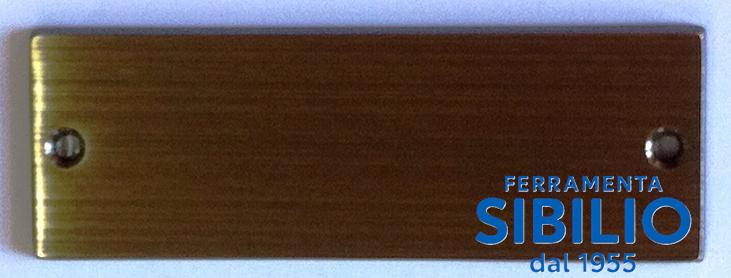 TARGA RETTANGOLARE ROMA 130X45 BRONZO SFUMATO CON UN RIGO