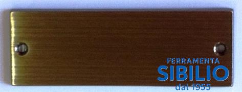 TARGA RETTANGOLARE ROMA 130X45 BRONZO SFUMATO CON UN RIGO