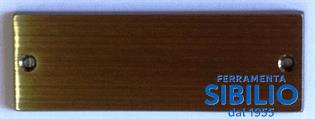 TARGA RETTANGOLARE ROMA 130X45 BRONZO SFUMATO CON UN RIGO
