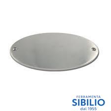 TARGA OVALE B. NAPOLI MM.122X63 CROMO SAT. INCLUSO SCRITTURA