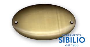 TARGA OVALE B. LONDRA MM.127X70 BRONZO SFUMATO CON SCRITT.