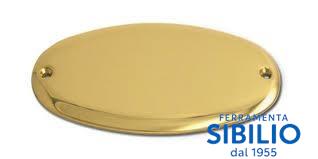 TARGA OVALE B. LONDRA MM.132X75 0 OTTONE LUCIDO CON SCRITT. 0011B01