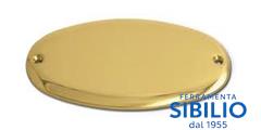 TARGA OVALE B. LONDRA MM.132X75 0 OTTONE LUCIDO CON SCRITT. 0011B01
