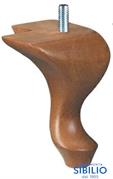 PIEDE IN FAGGIO H.100 D.125X60 CON PERNO 10MA ART 322