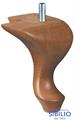 PIEDE IN FAGGIO H.100 D.125X60 CON PERNO 10MA ART 322