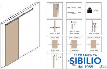 KIT 0500/3  P/PORTE SCORREVOLI 80/120 KG koblenz