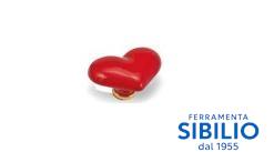 POMO METAL STYLE CUORE 39X39H30 MG30418 PORCELL BIANCA