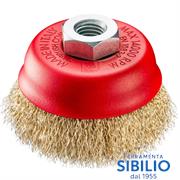 SPAZZOLA IN FERRO OTTONATO PER FLEX M14 D.100 T1425171  REF 0108