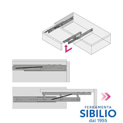GUIDA X TAVOLI A ESTRAZIONE COMPLANARE CM.35 ART 98350 RAM