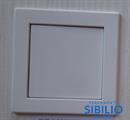 MANIGLIA INCASSO BASCULA 75X75 BIANCO   0062V
