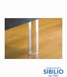PIEDE CILINDRICO H.250 d.50 IN POLIESTERE TRASPARENTE  P0720H25TRAS