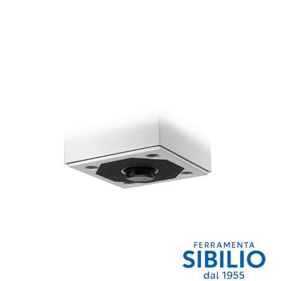 PIEDE QUADRATO 75X75 H.25 CROMO REGEGOLABILE  0706R25CM