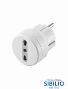 ADATTATORE SCHUKO ITALIA 10/16A BIANCA  71047