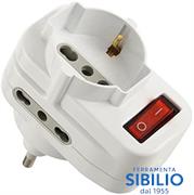 ADATTATORE SCHUKO ITALIA 1/P C/INTERRUTT  71033