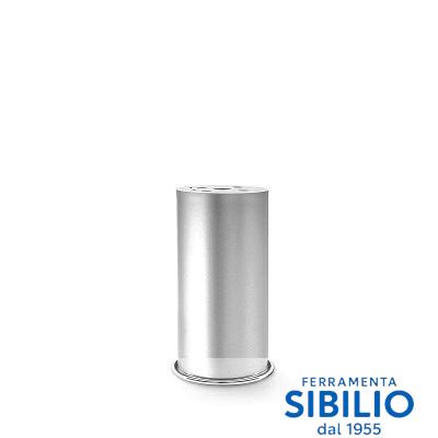 PIEDE CILINDRICO H.120 D.70 IN POLIESTERE ALLUMINIO RAL9006 0720R120V06