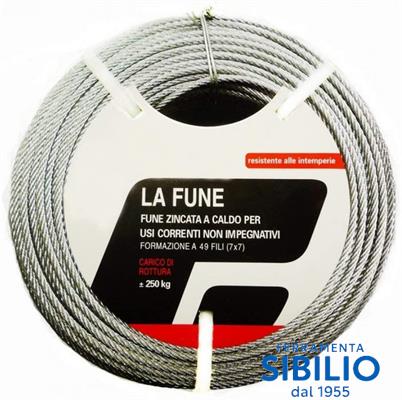 FUNE ZINCATA X ARGANELLI 17511001 DA mm. 1.8  rt=100mt