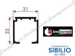 BINARI 8010.01280 ALLUM.ANOD.ARGENTO EX 1280/A  PREZZO A MT
