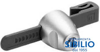 SERRATURE MERONI x VETRINE   2310NA  ARGENTO C/ASTINA PVC